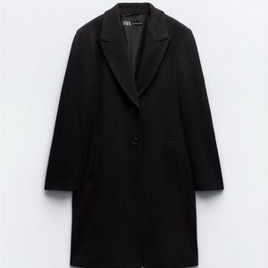 Zara Women's Elegant Black Trench Coat